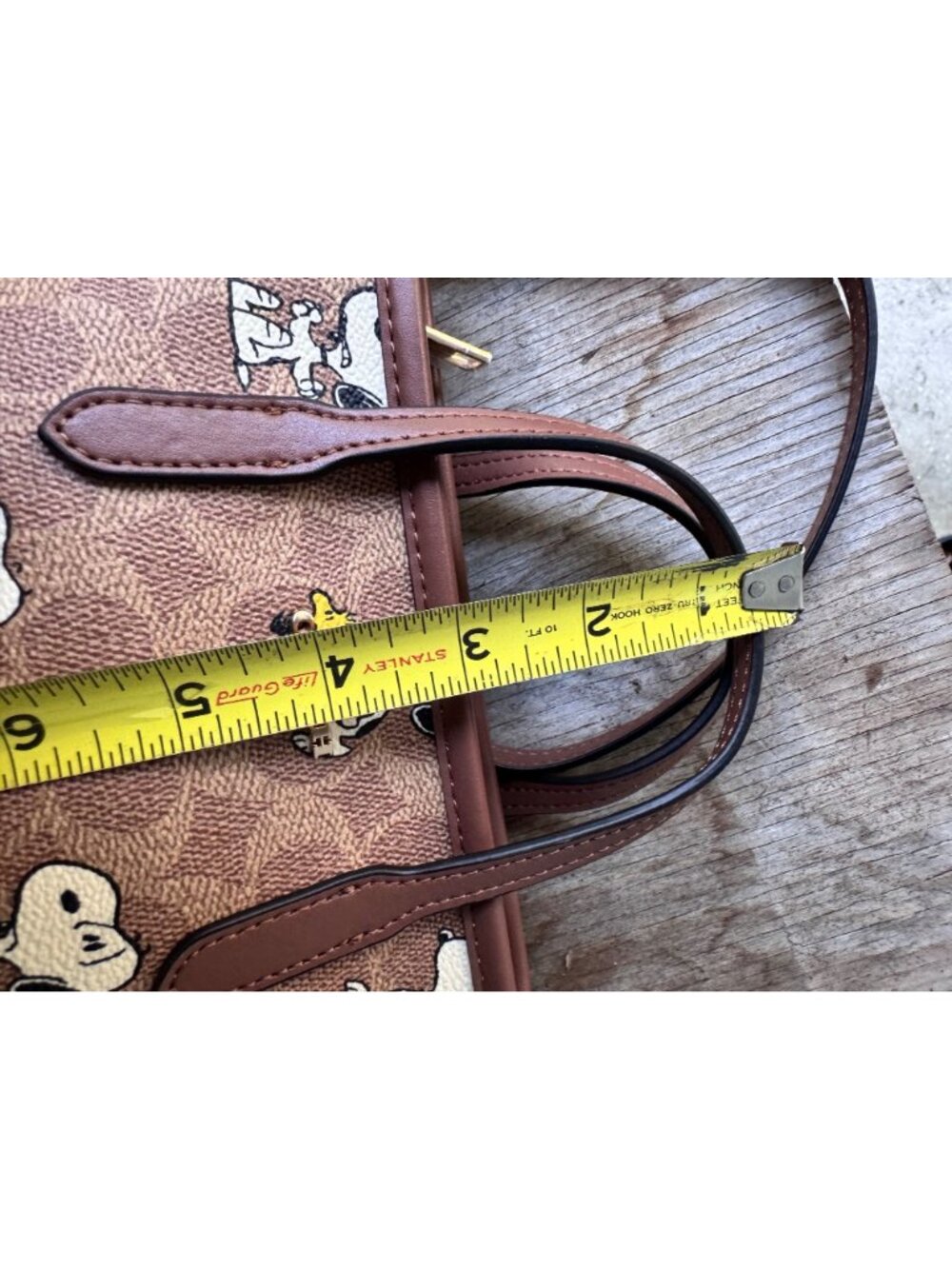 Coach Peanuts Snoopy Woodstock Mini Satchel Crossbody Signature Canvas Bag - Picture 13 of 13